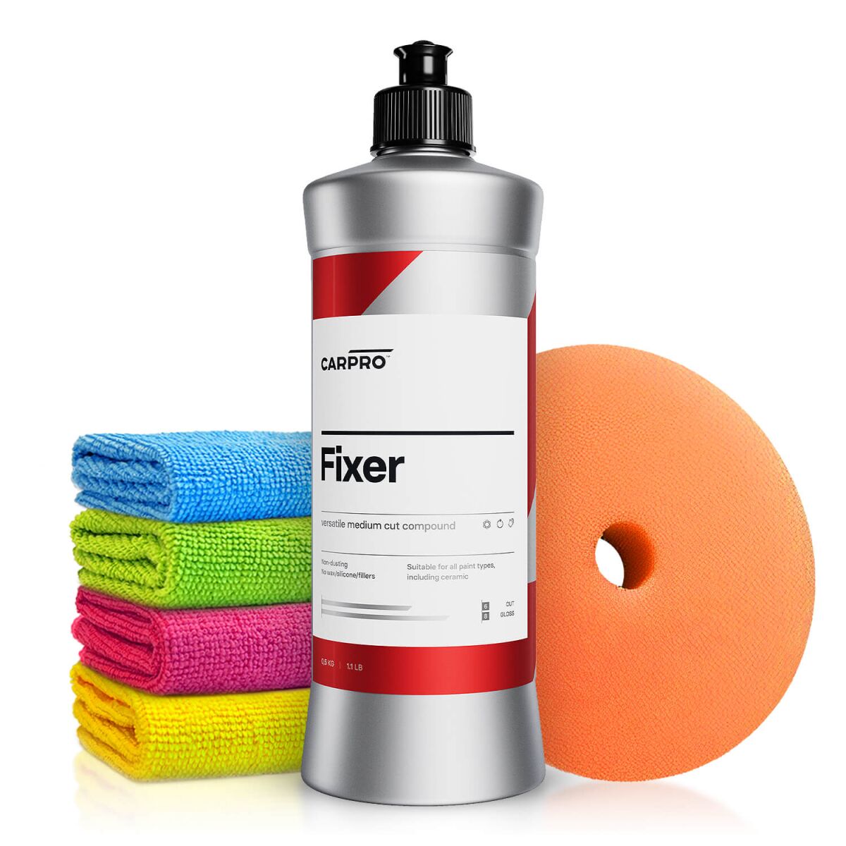 CarPro Politur Set Fixer   Ø125mm Pad | One-Step-Politur 500g