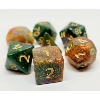 Würfelset Galaxy: Green Emerald (7)