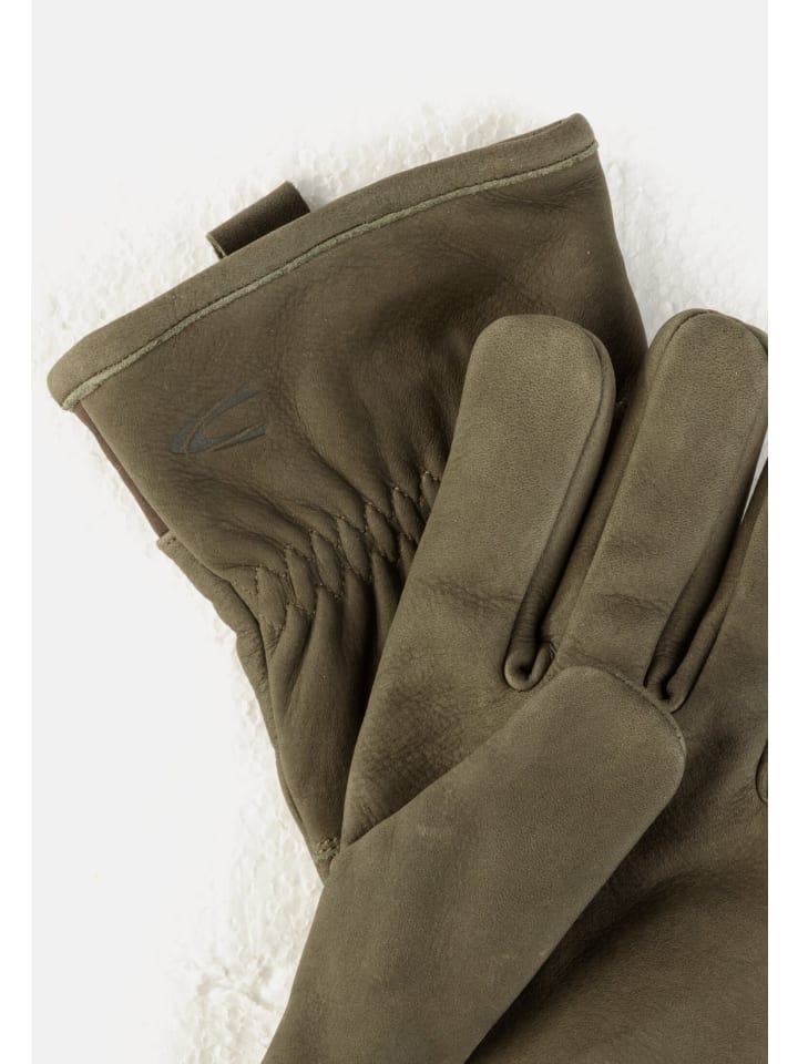 Camel Active Lederhandschuhe in Khaki günstig kaufen