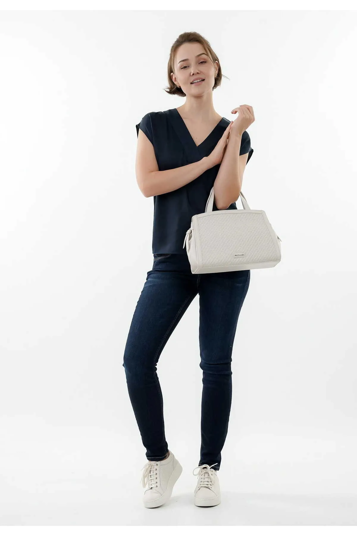 Emily & Noah  Handtasche - Ecru - Unifarben