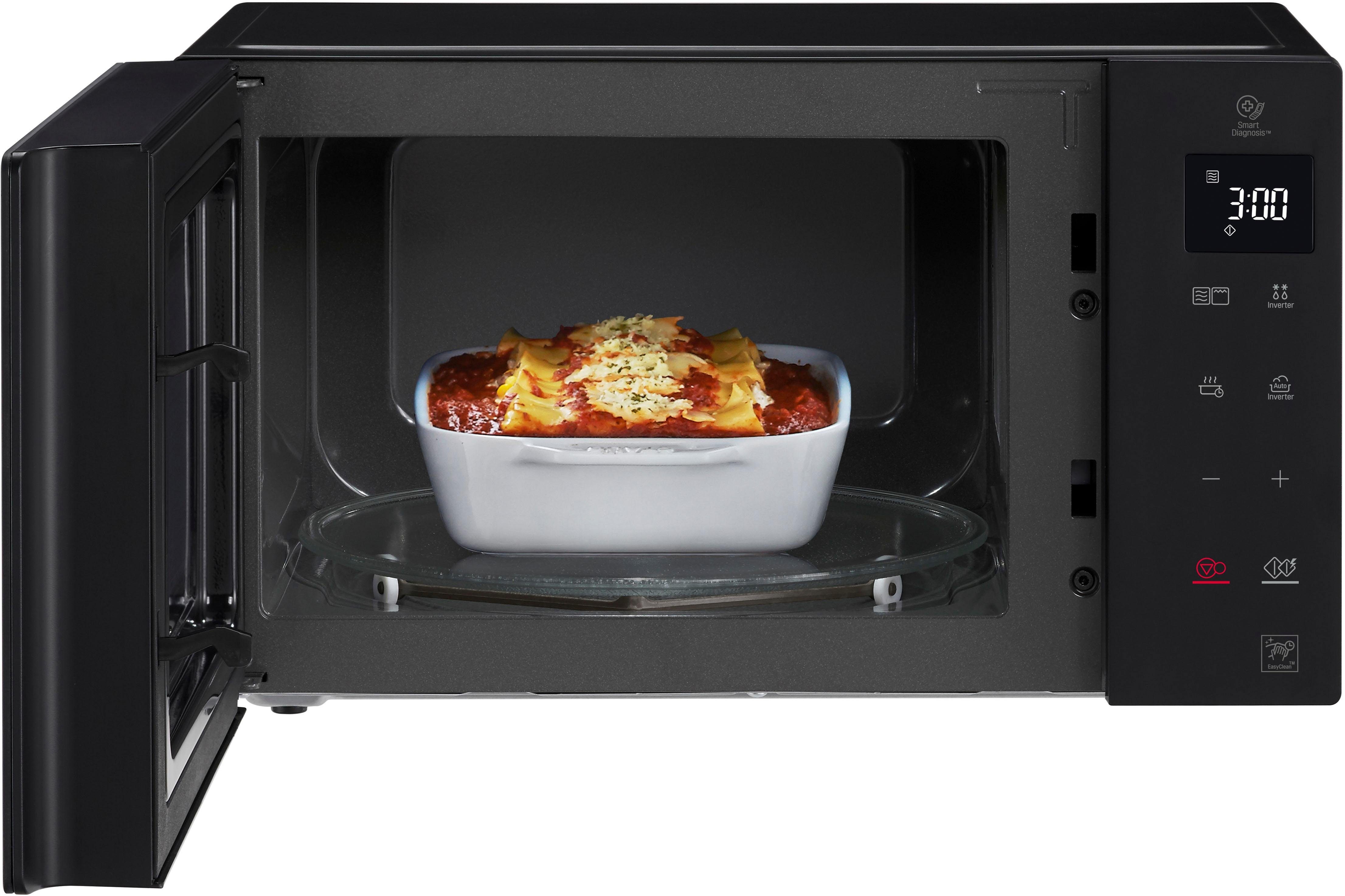 LG Mikrowelle MH 6535 GIS, Grill, 25 l, Smart Inverter Technologie, echte Glasfront