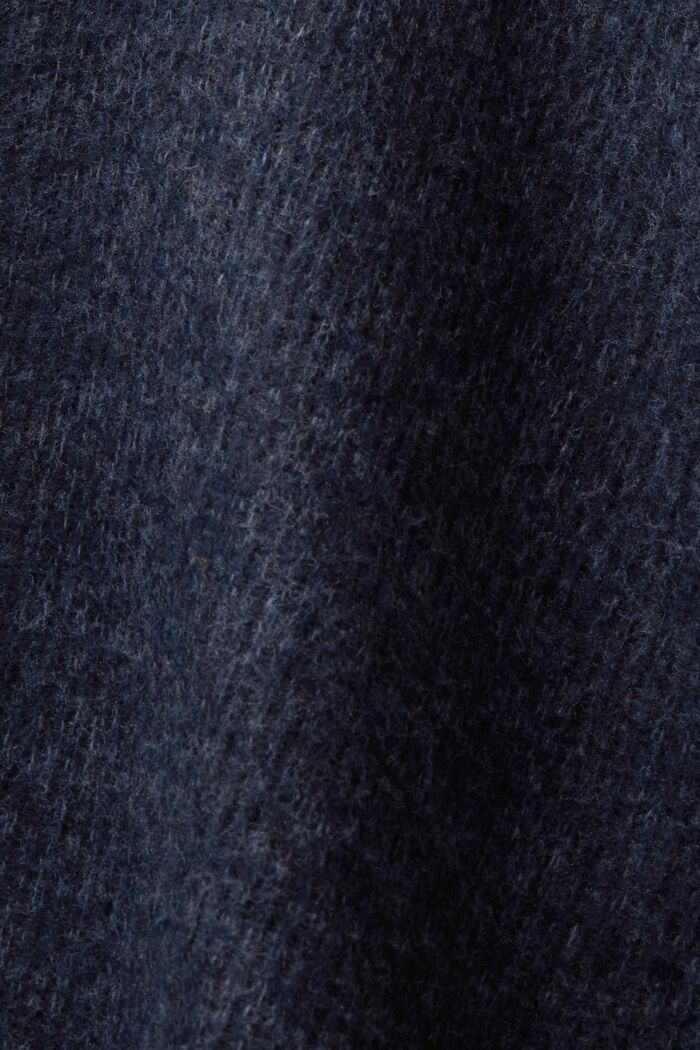 V-Ausschnitt-Pullover aus gebürstetem Strick