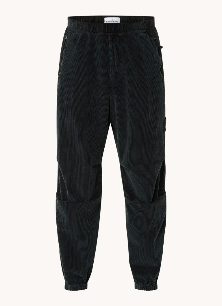 Pantaloni Stone Island 30506 cu logo tapered