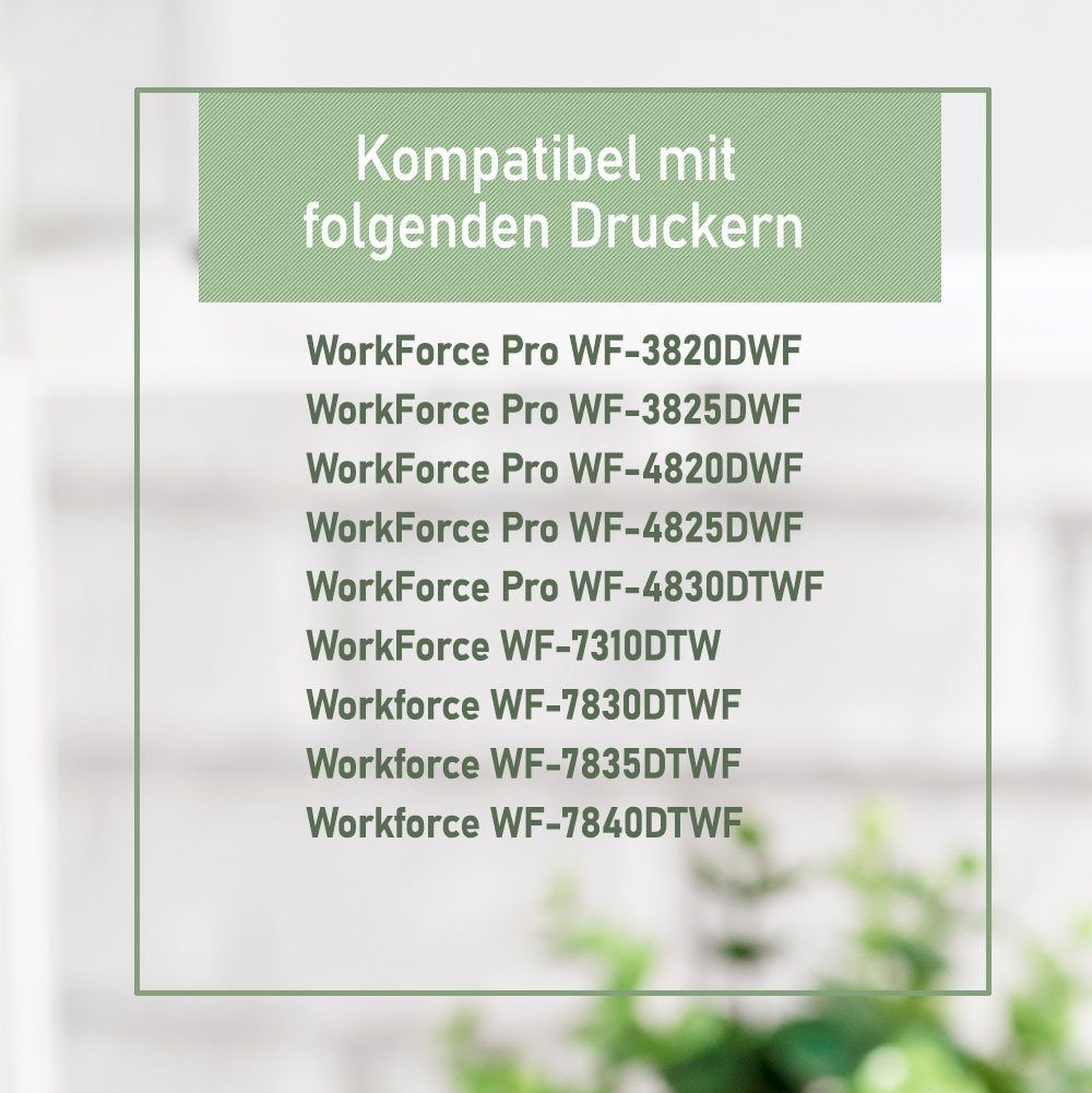 Druckerparadies 5er Multipack für Epson 405XL Tintenpatronen Set Tintenpatrone (5-tlg., für WF-3820 WF-3825 WF-4820 WF-4825 WF-4830 WF-7310 WF-7830 WF-7835 WF)