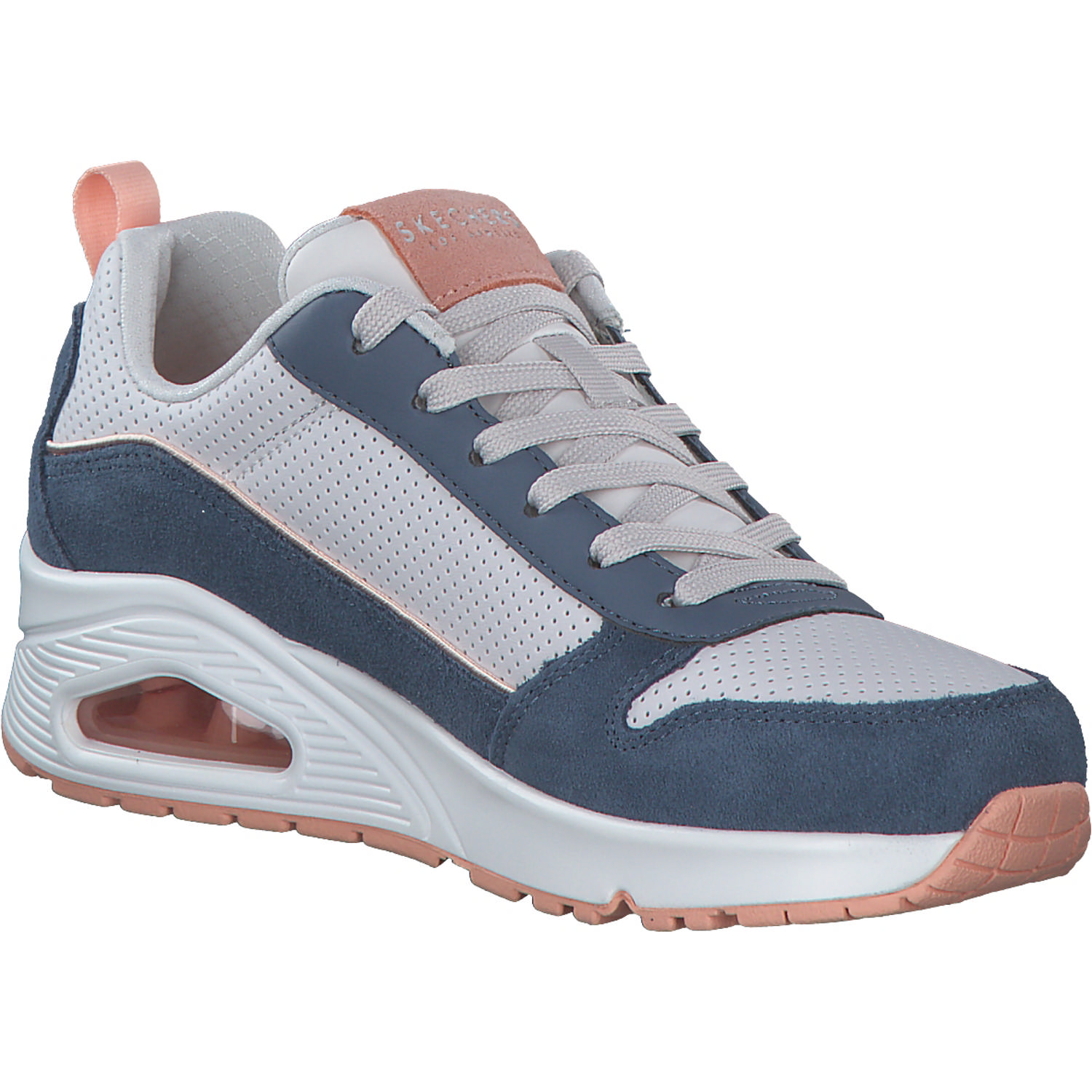 Skechers 177105, Schnürschuhe, Damen, Print Weiß Blau
