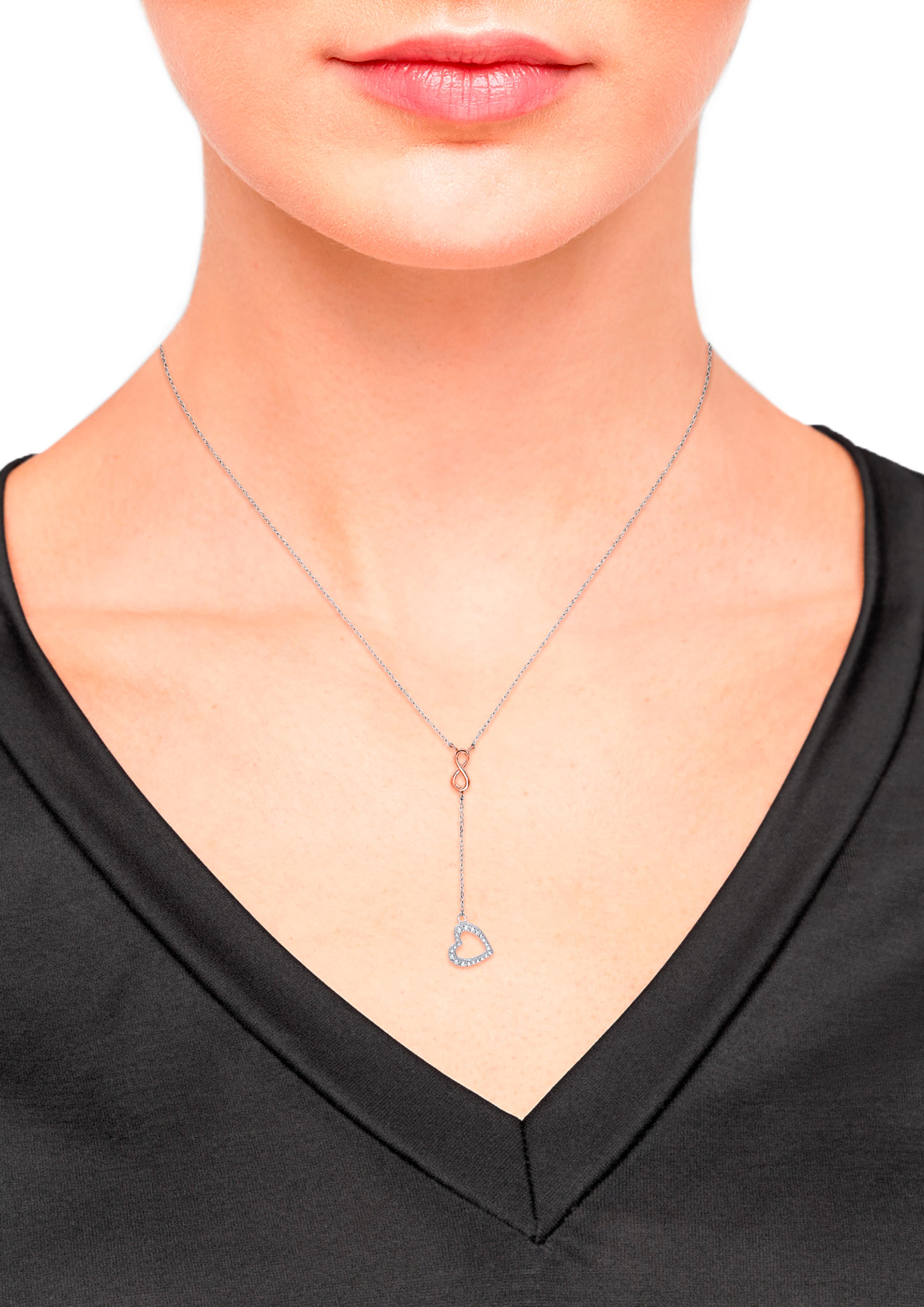 Halsschmuck rhodiniert+rosévergoldet aus Silber  6005048-92E0