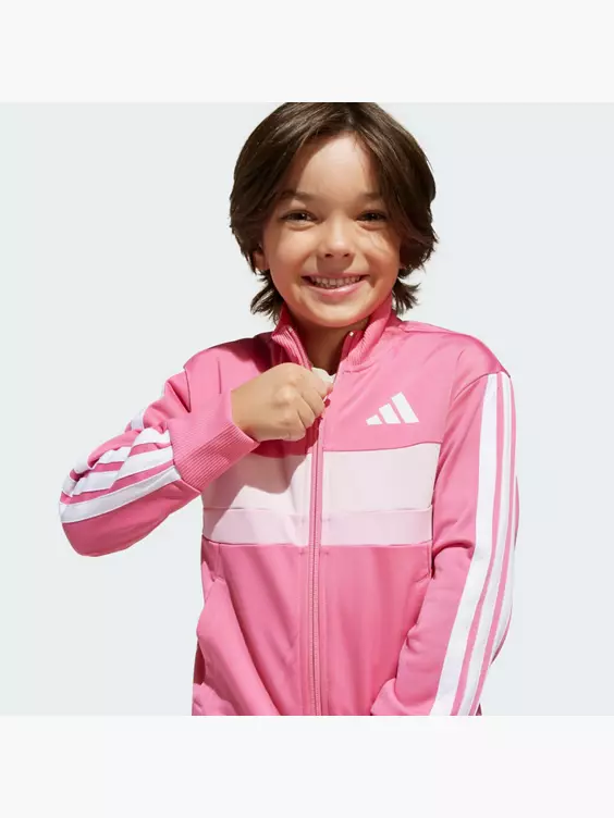 adidas Seasonal Essentials Tiberio 3-Streifen Tricot Kids Trainingsanzug