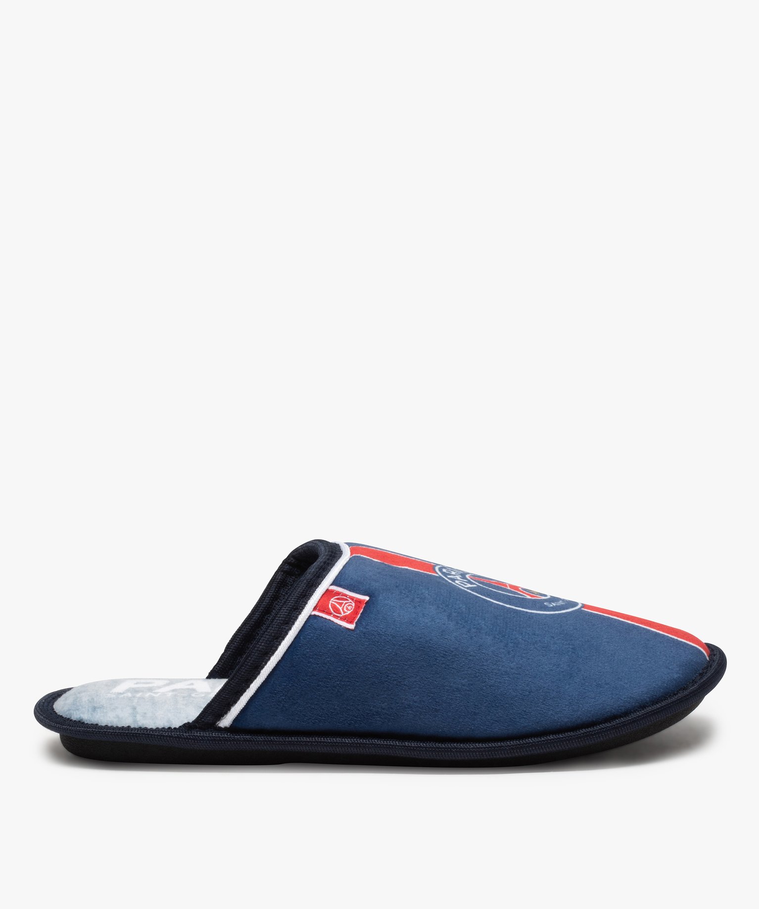 Chaussons homme mules plates en velours – PSG Foot | GEMO