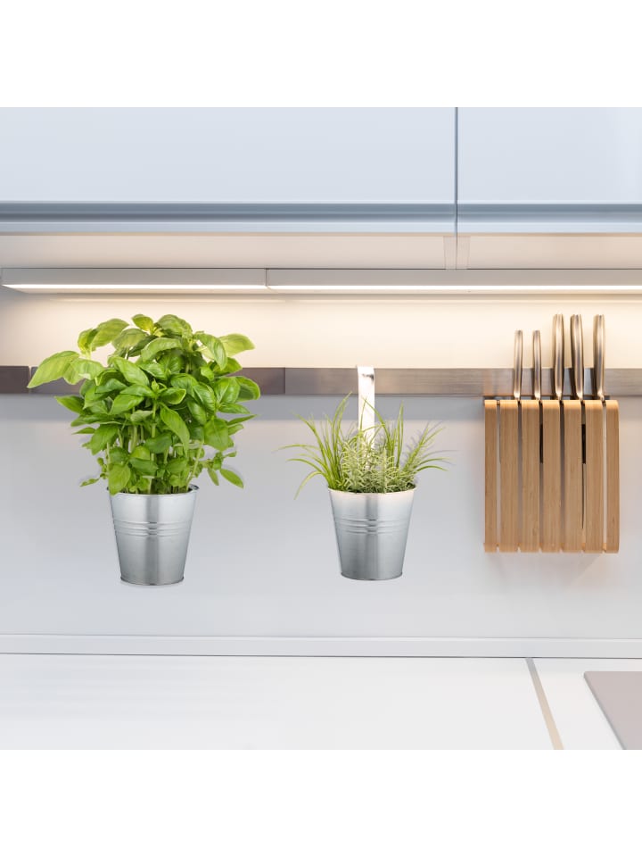 relaxdays 12 x Hängetöpfe in Silber günstig kaufen onesize