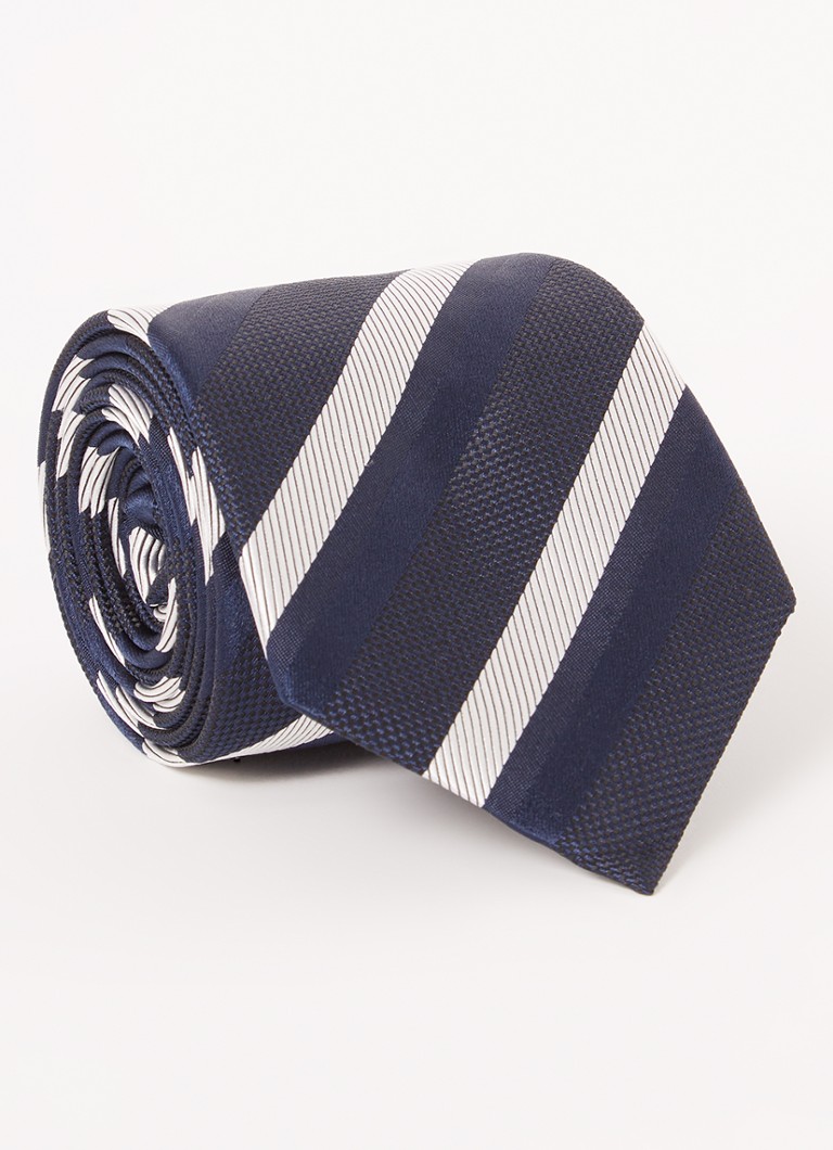 Cravatta HUGO BOSS in misto seta con righe stampate