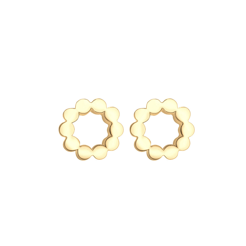 Elli Elli Boucles d'Oreilles Kreis Circle Geo Minimal 925 Sterling Silber Boucles d'oreilles