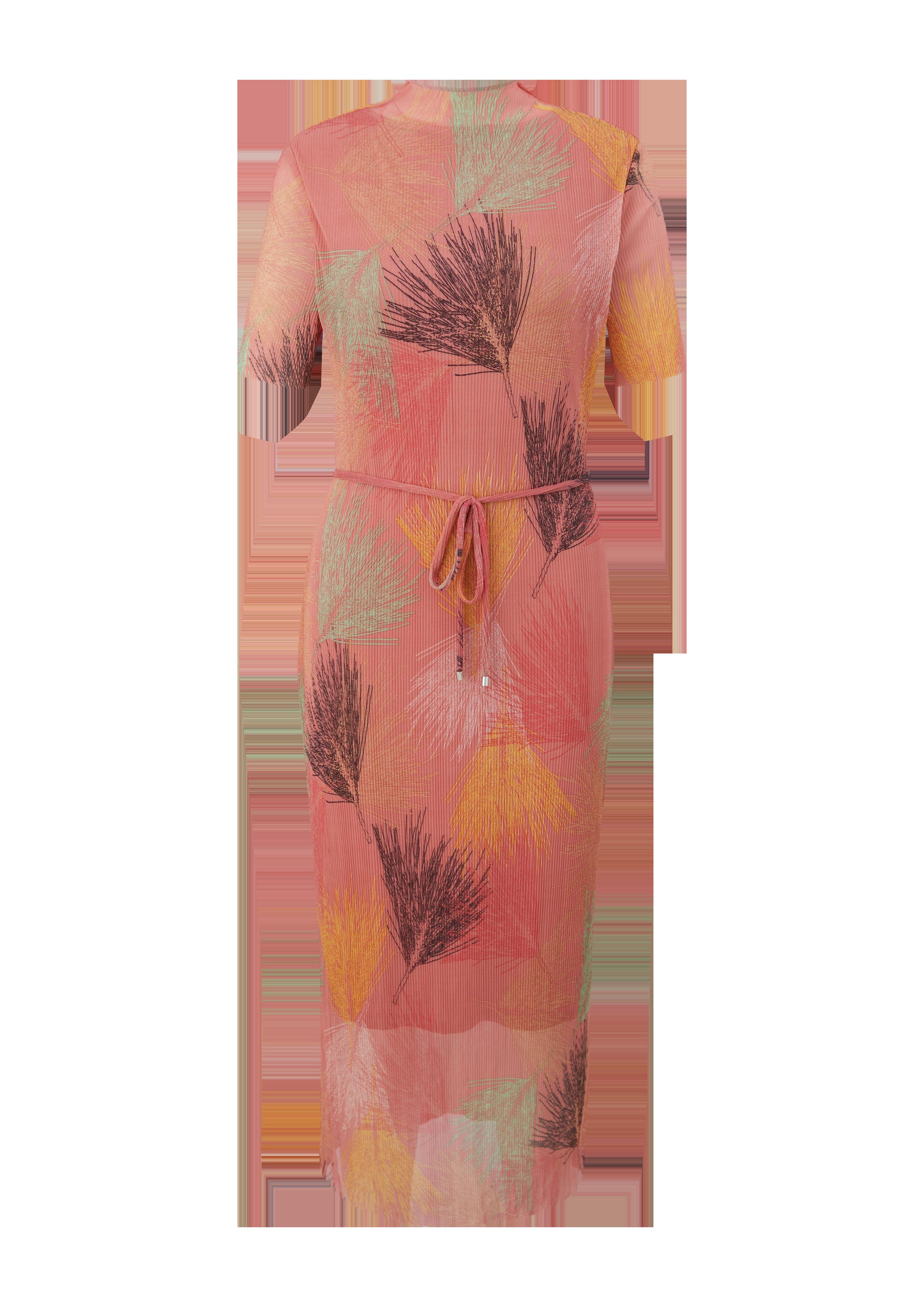 Mesh-Kleid mit Plisseefalten  2129973-20A0