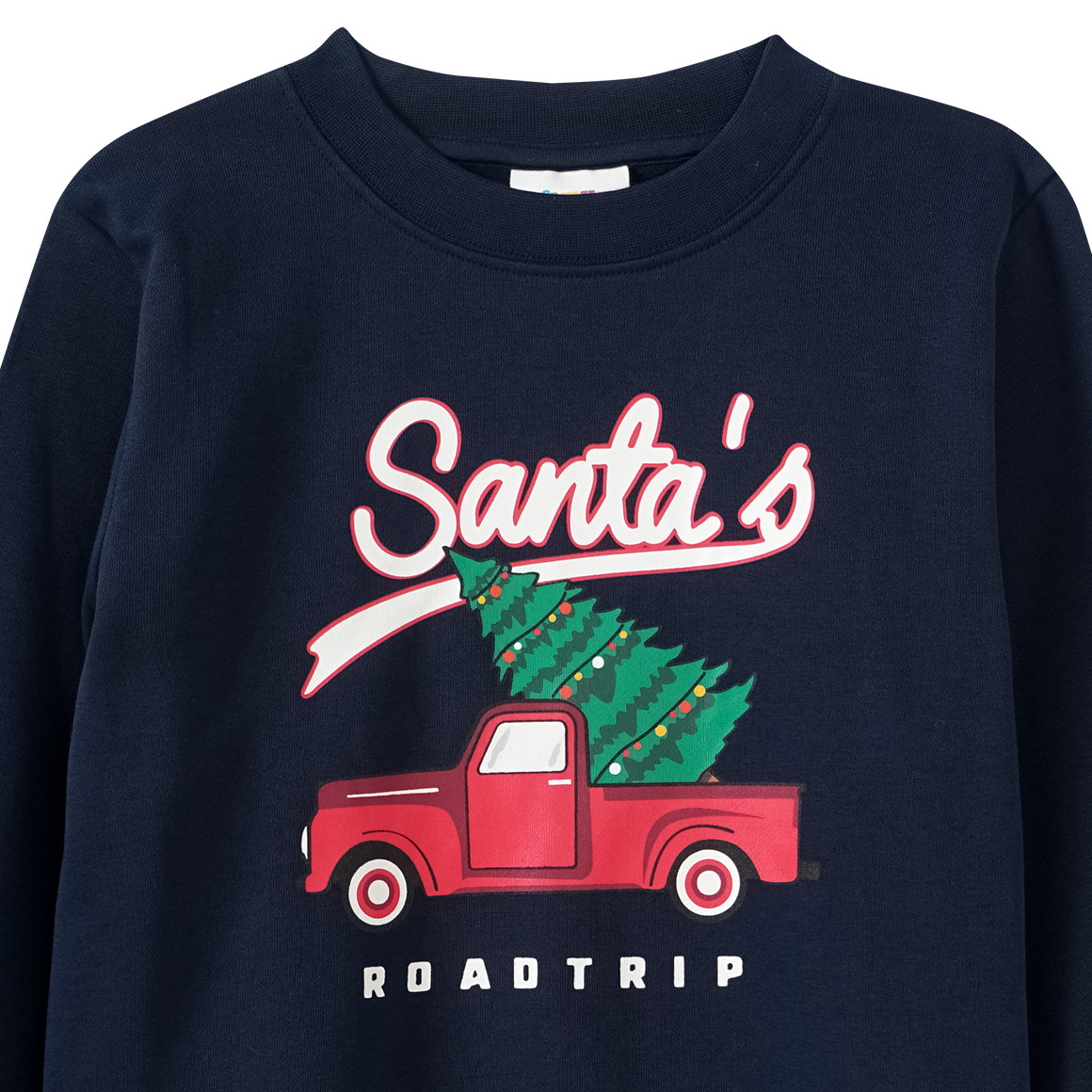 Jungen Weihnachtssweatshirt mit Print dunkelblau