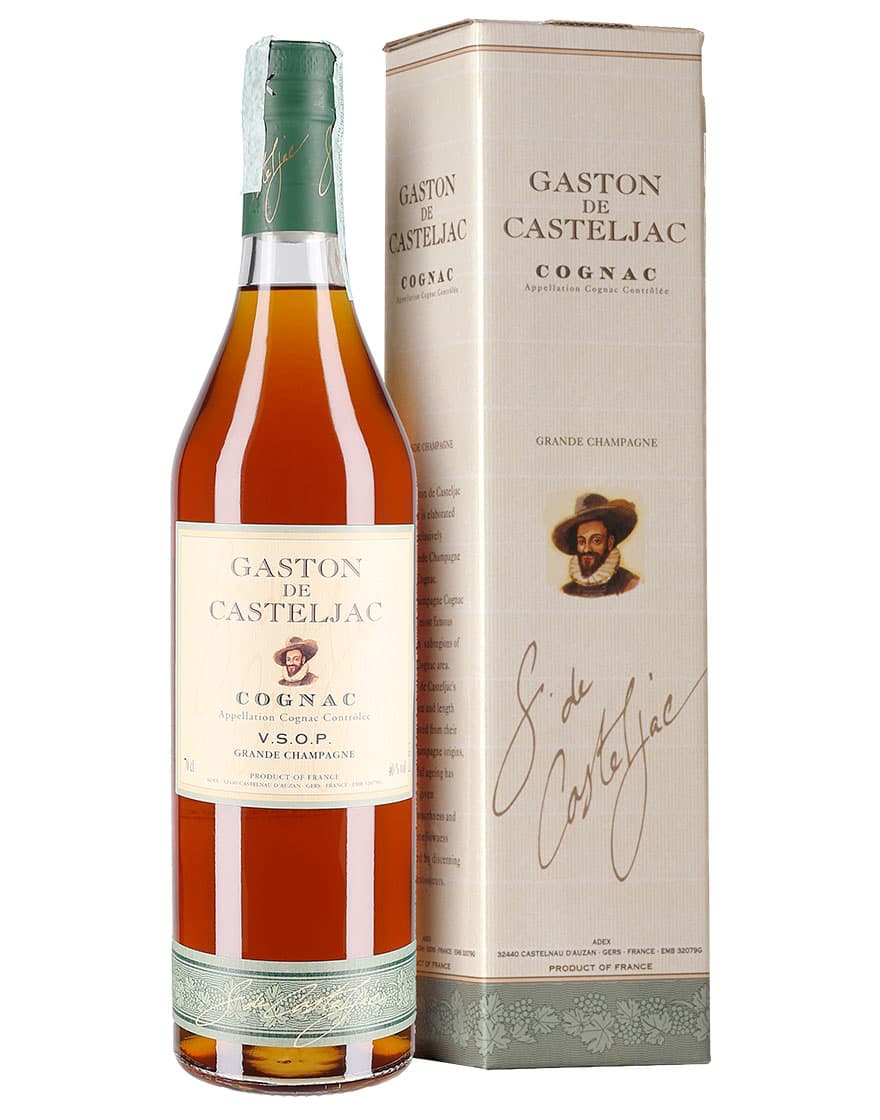 Cognac AOC Grande Champagne VSOP Gaston de Casteljac 0,7 ℓ, En Étui
