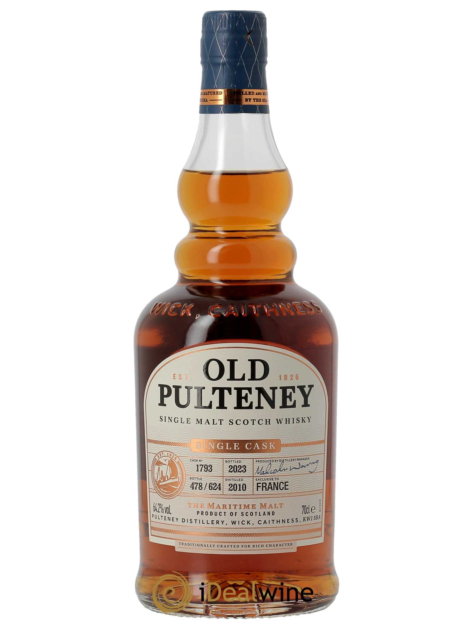 Whisky Old Pulteney 13 ans Single Cask Sherry (70cl) 2010 - Lot de 1 Bouteille