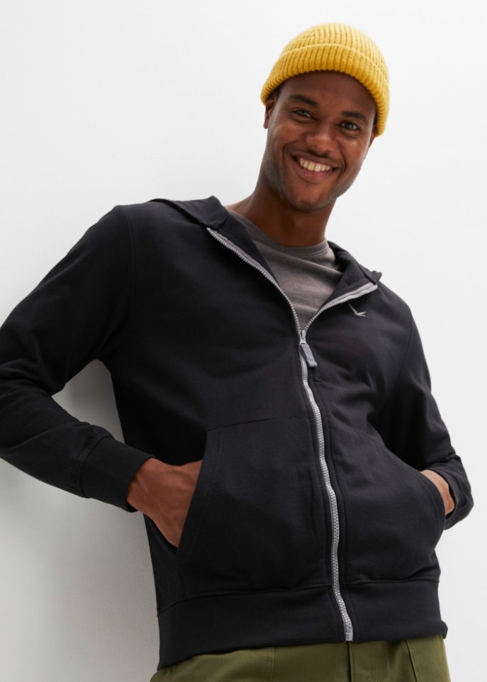 Sweatjacke mit Kapuze mit recyceltem Polyester