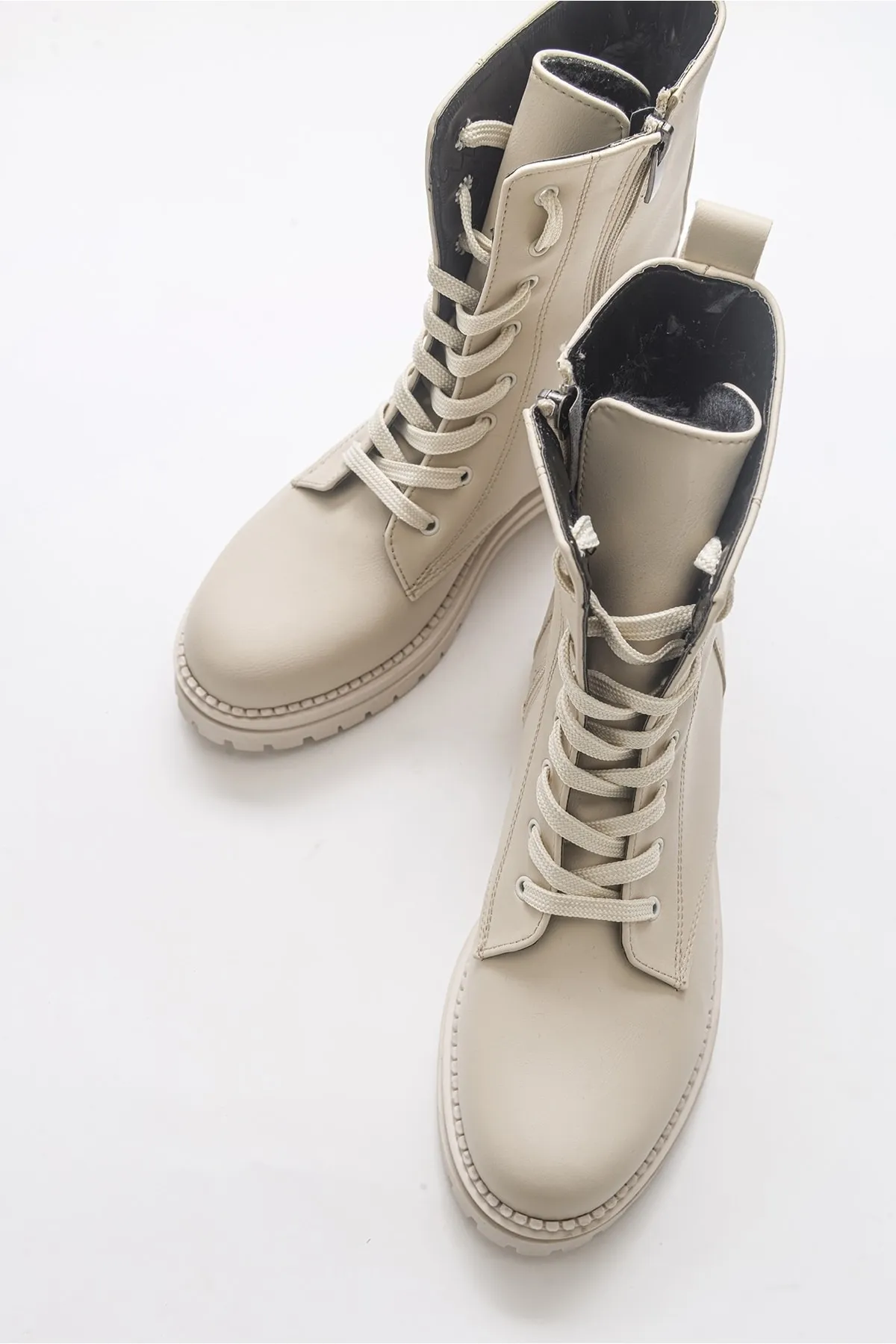 LuviShoes  Singa Beige Skin Damenstiefel