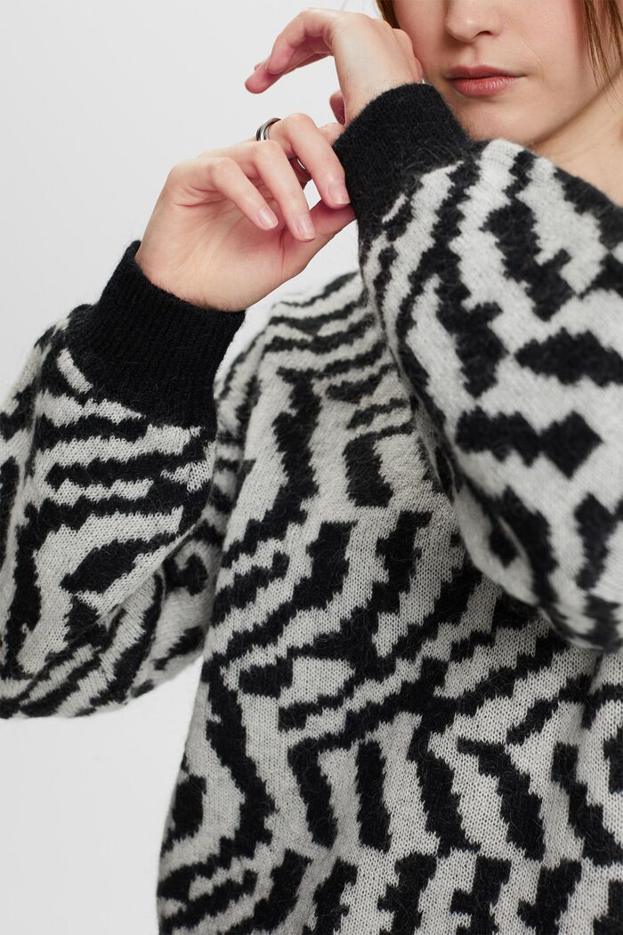 Wollmix-Pullover mit Mohair