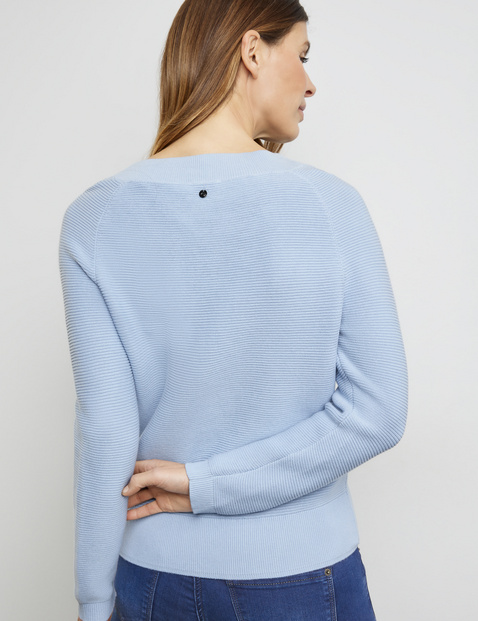 Pullover mit Raglanarm und Struktur-Strick