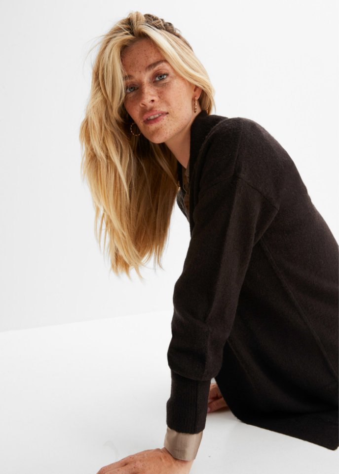 Longstrickjacke