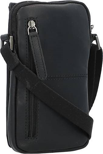Greenburry Pure Black Handytasche Leder 11 cm