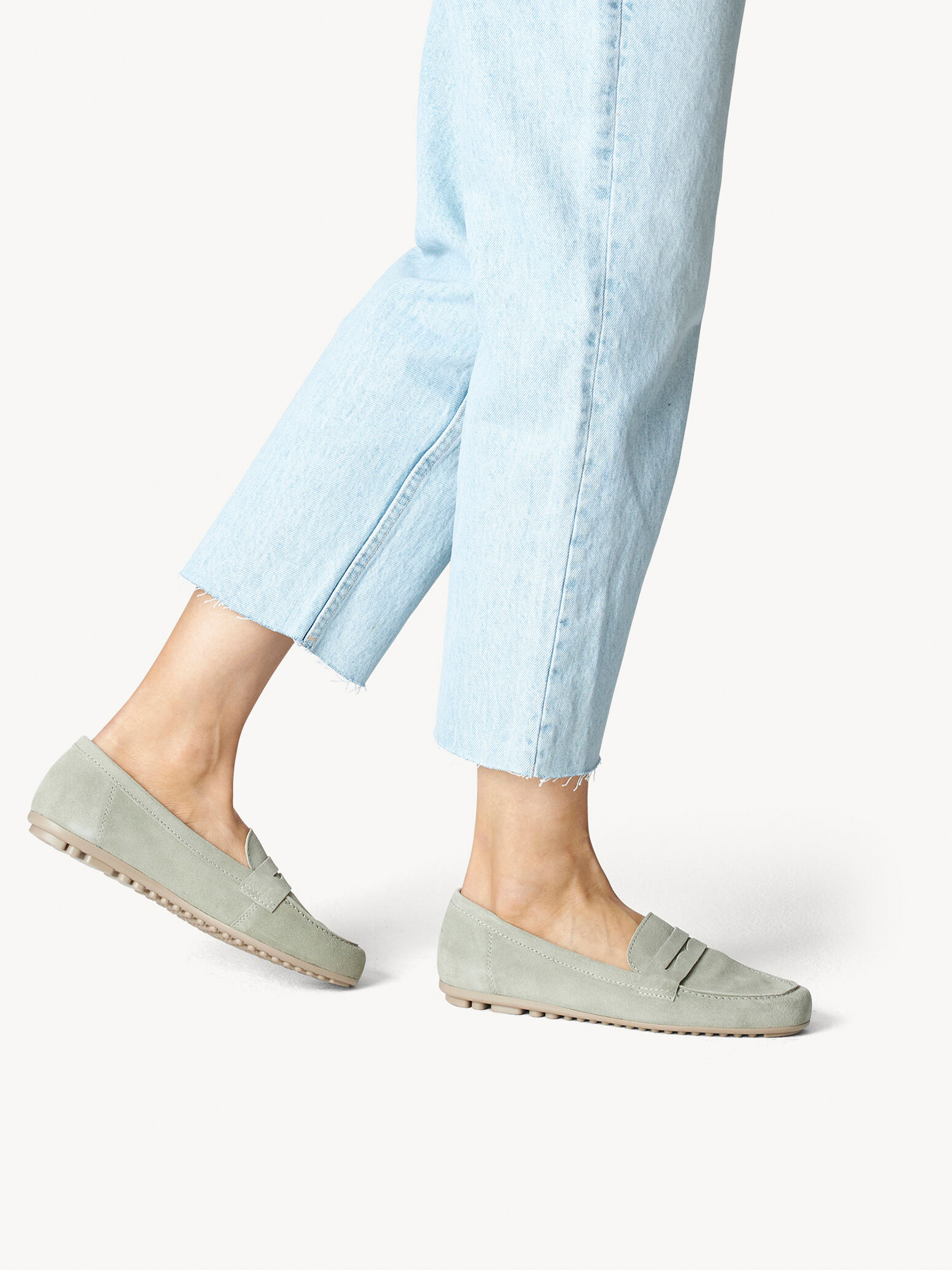 Mocassin en cuir - vert