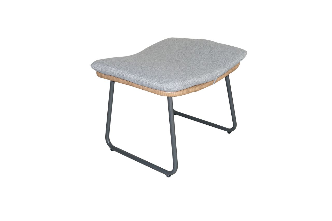 Happy Home Happy Home Casual Set 2 tlg. HGS48-GRA helles Rattan mit Sitzkissen in grau