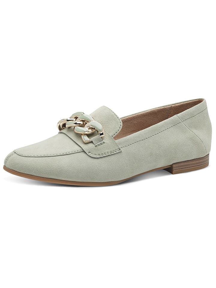 s.Oliver Leder-Slipper in Hellgrün günstig kaufen