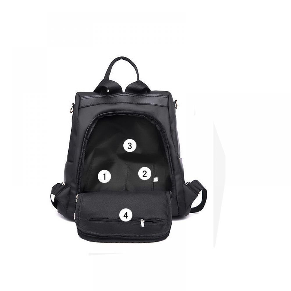 Devenirriche Reiserucksack Rucksack Handgepäck, College-Schulrucksack Anti Diebstahl Schwarz