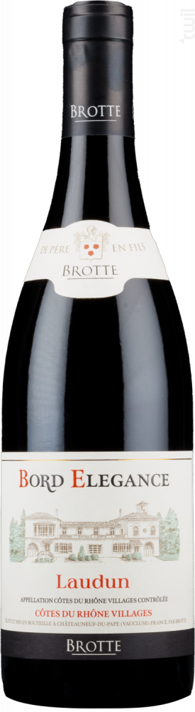 Bord Elégance Rouge Maison Brotte • les Domaines Vin Rouge●Côtes-du-Rhône-Villages Laudun 2021 75cl