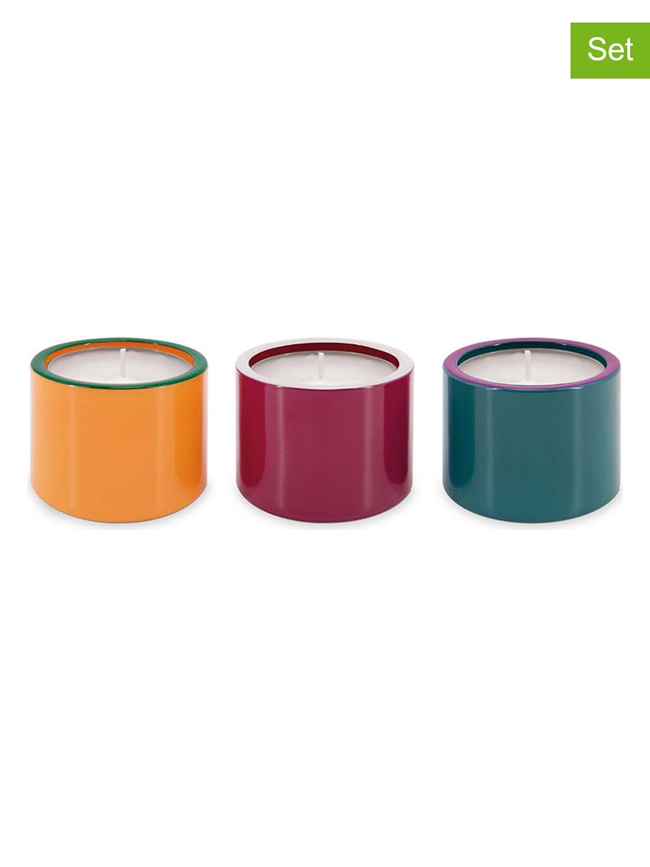 Remember 3er-Set: Teelichthalter in Orange/ Rot/ Blau - Ø 7,5 cm günstig kaufen onesize