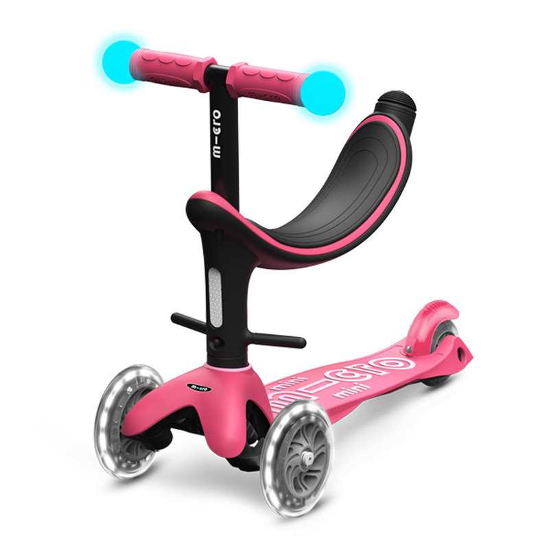 Trottinette évolutive - Mini 3 en 1 révolution deluxe magic rose Micro
