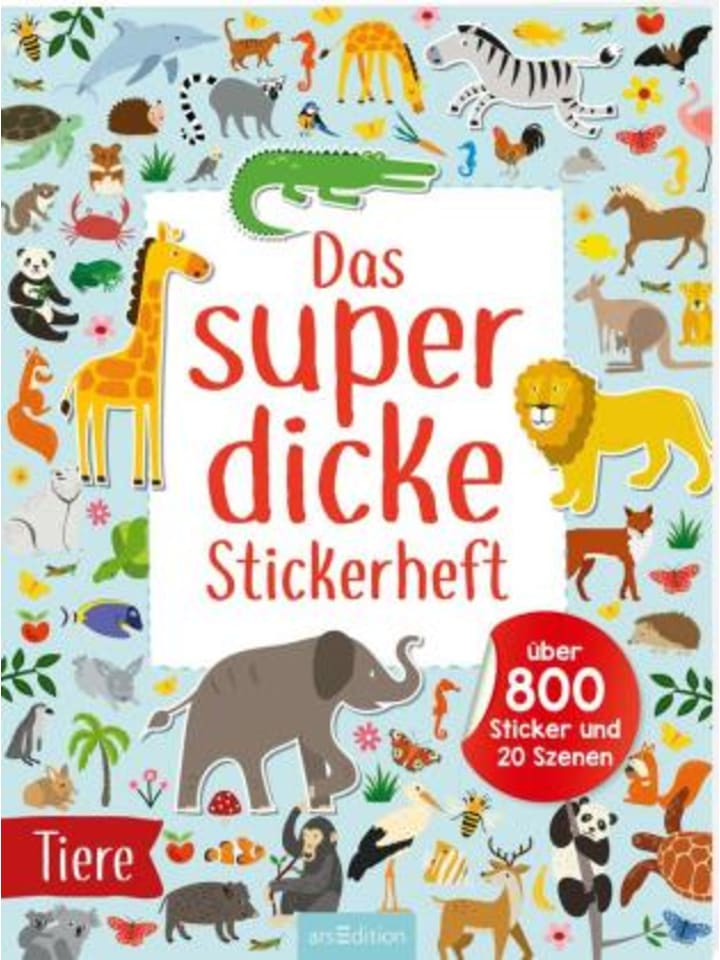 ars edition Buch - Das superdicke Stickerheft - Tiere günstig kaufen onesize