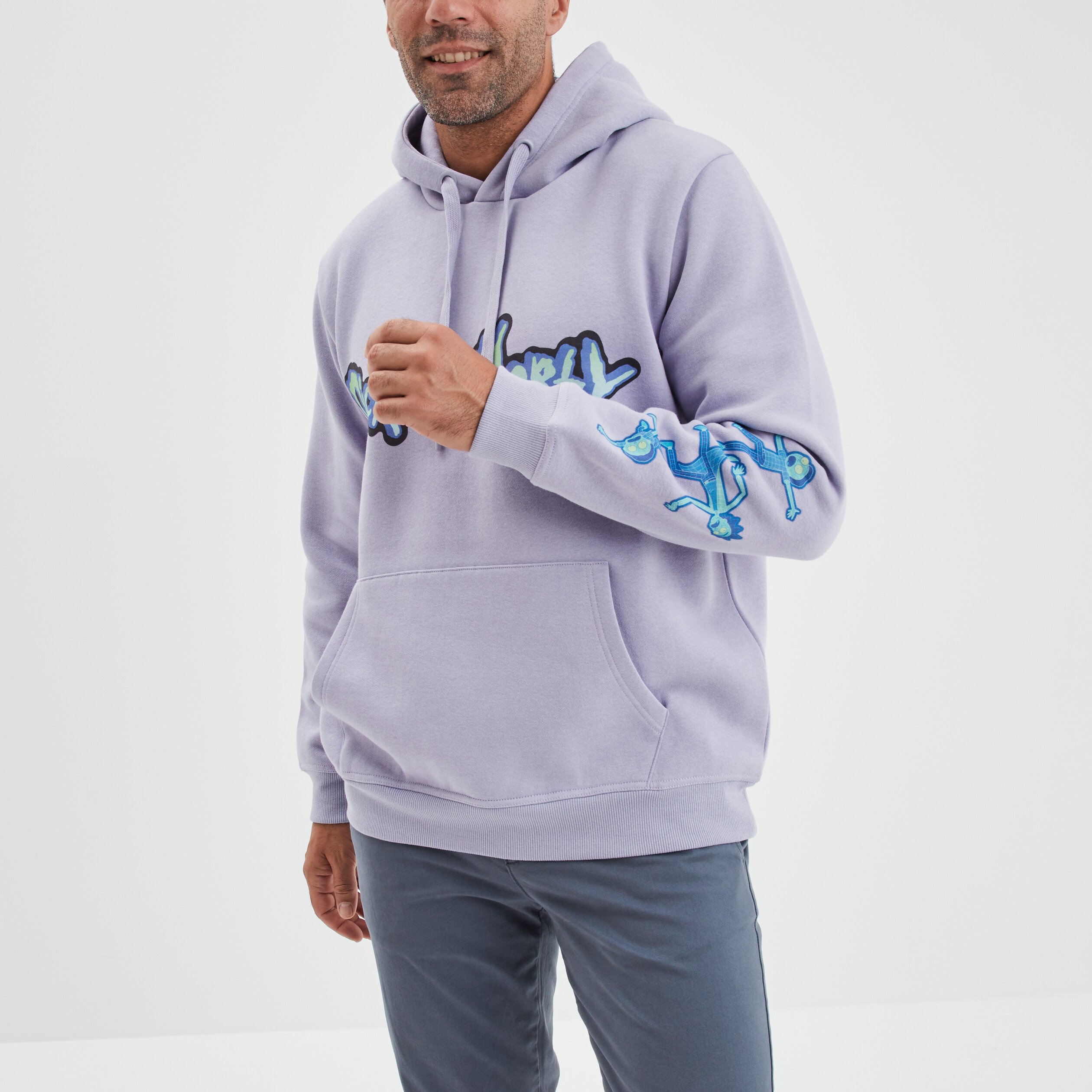 Sweat à capuche hoodie Rick et Morty parme homme | La Halle
