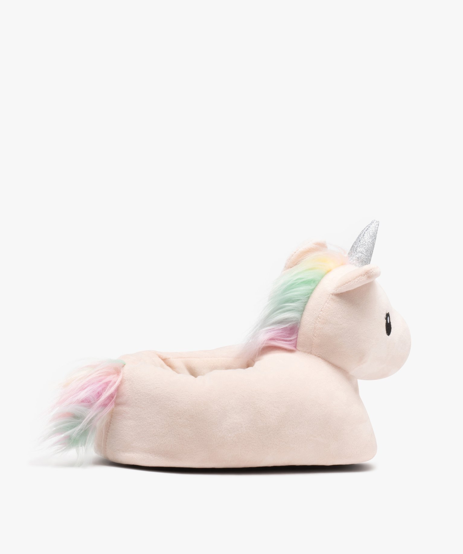 Chaussons femme en volume licorne beige | GEMO