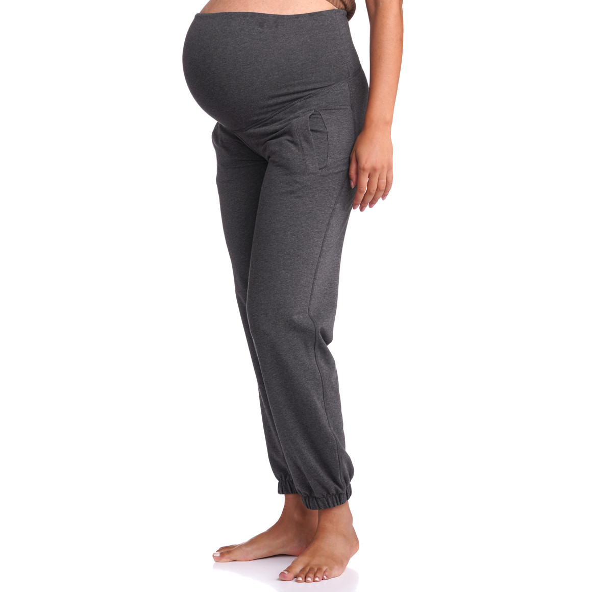 Damen Umstands-Jogginghose mit breitem Bund