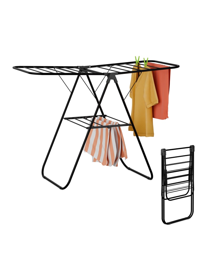 relaxdays Wäscheständer in Schwarz günstig kaufen onesize