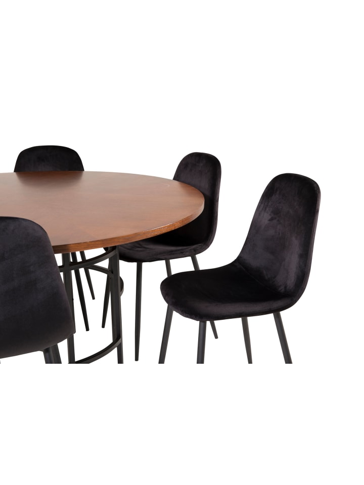 ebuy24 Essgruppe Copenhagen 8 Schwarz 140 x 140 cm günstig kaufen onesize