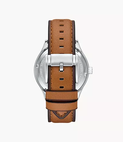 Fossil Outlet Uhr Fenmore 3-Zeiger-Werk Leder braun