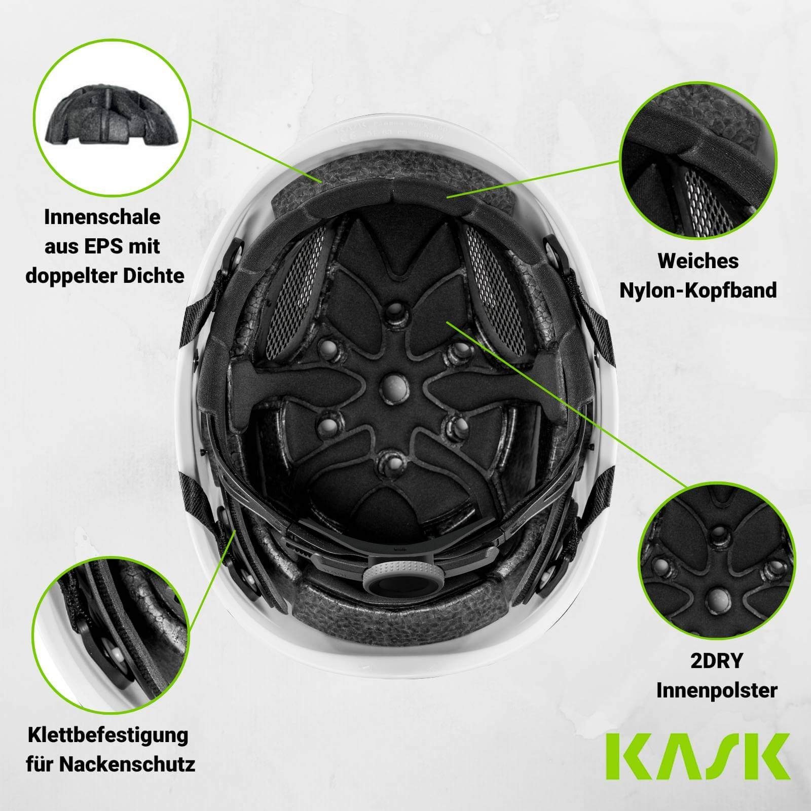 Kask Schutzhelm Industriekletterhelm Plasma AQ - Arbeitsschutzhelm, Drehrad