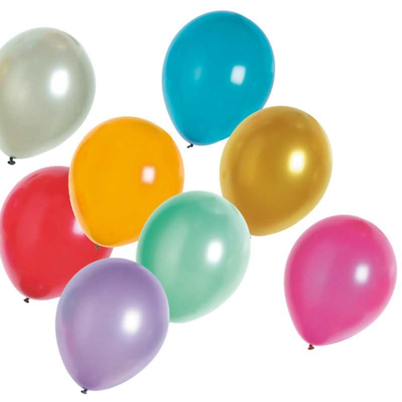 24 ballons métalliques nacrés KIM'PLAY