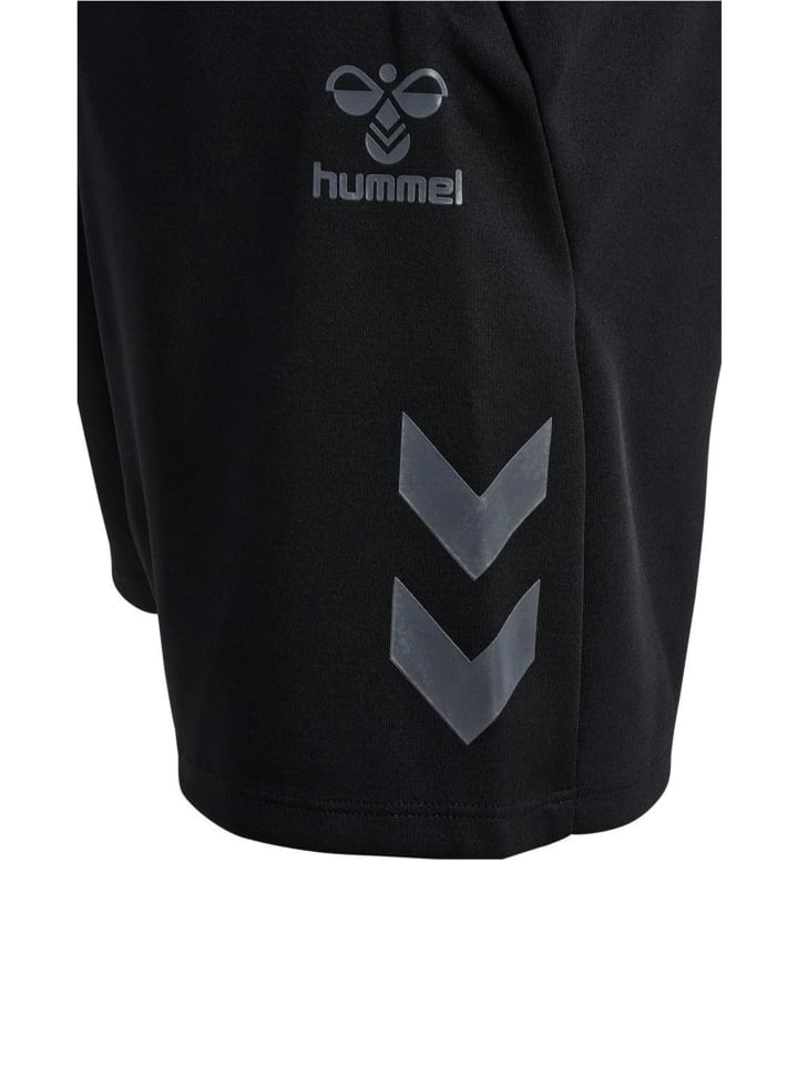 Hummel Sportliche Shorts mit Reißverschlusstaschen in Schwarz günstig kaufen