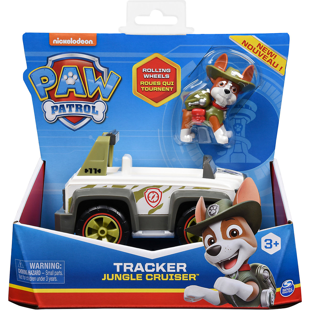 PAW Patrol Dschungel-Fahrzeug mit Tracker-Figur (Basic Vehicle/Basis Fahrzeug)