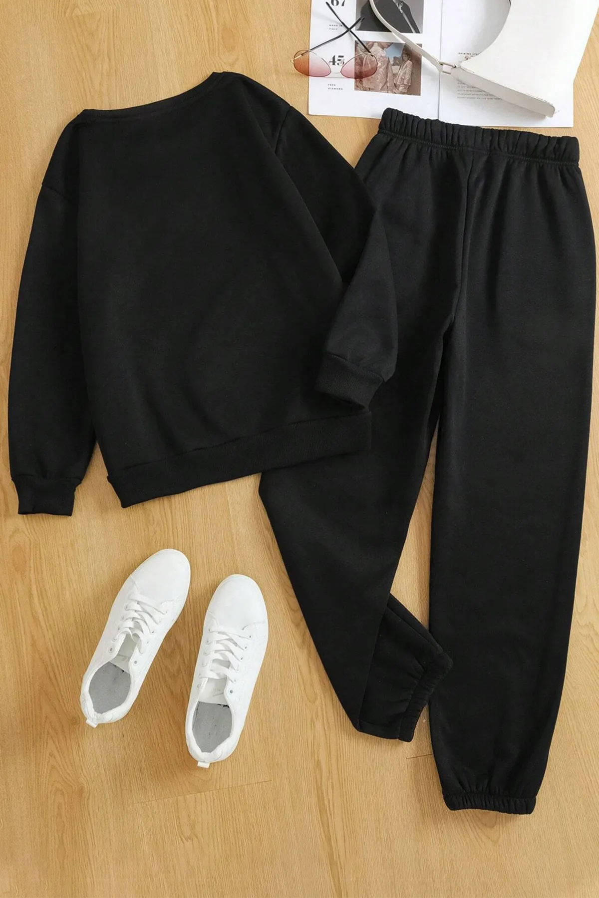 uyguntarz  Sport-Sweatsuit Set - Schwarz - Regular Fit