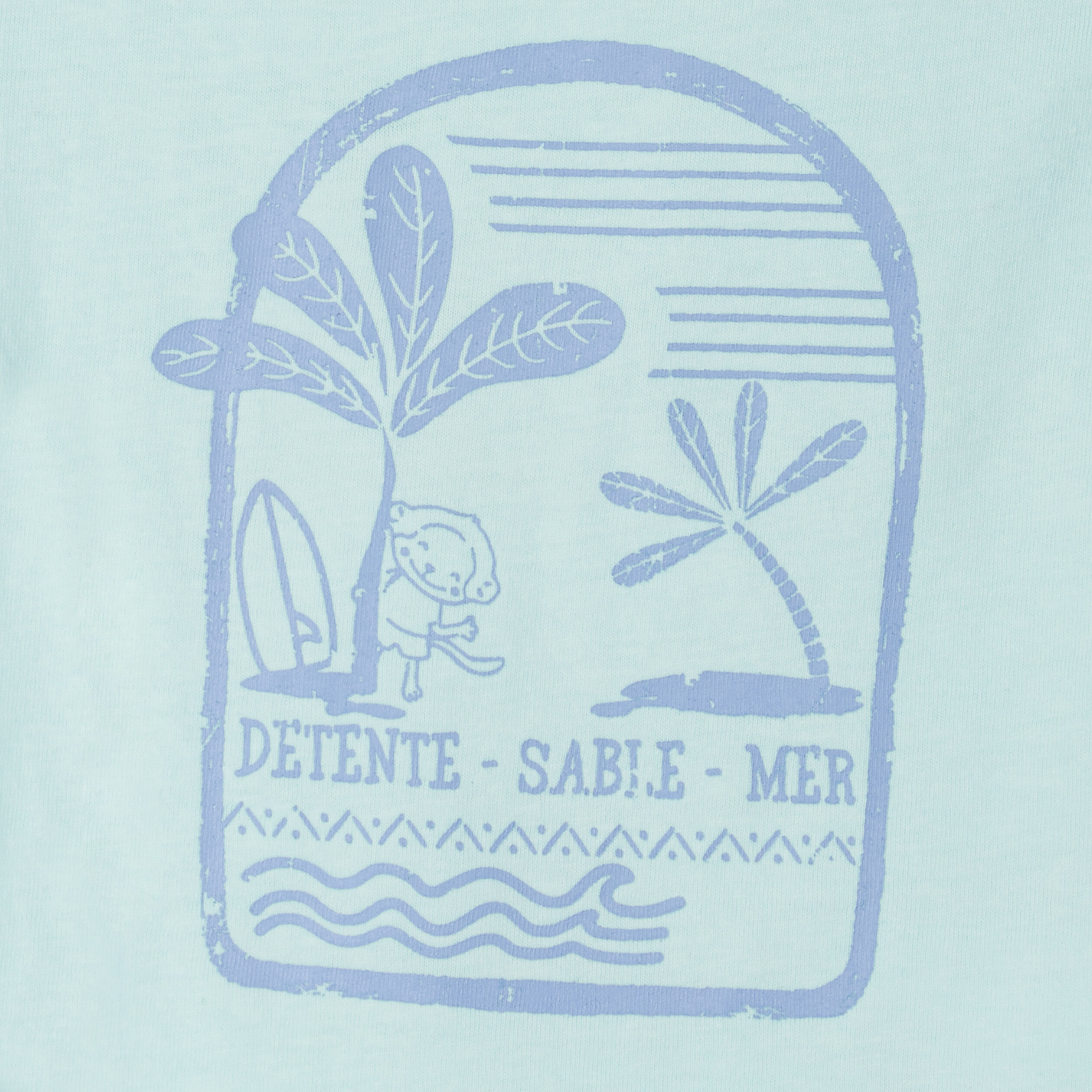 T-shirt à manches courtes vert turquoise bébé garçon | La Halle
