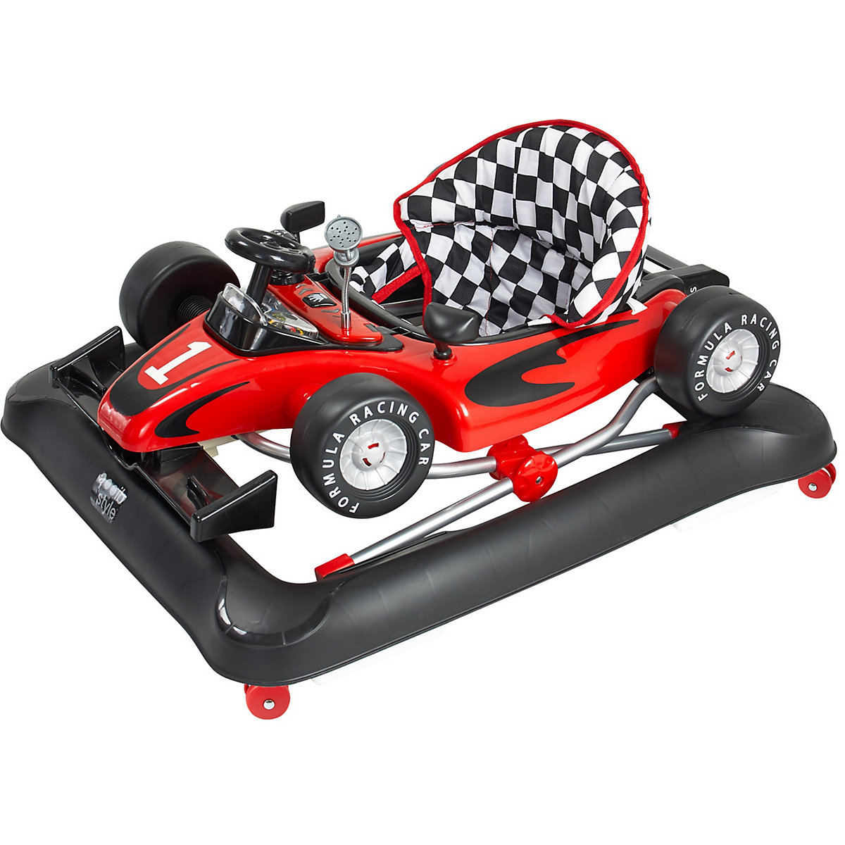 Lauflernwagen Lauflernhilfe Gehfrei 2 in1 mit Ton und Licht  LITTLE RACER 73 x 64 x 40 cm