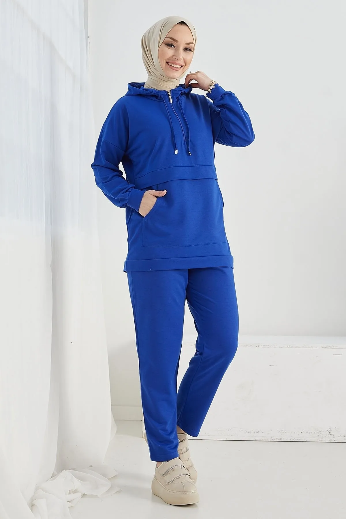 InStyle  Arves Doppelanzug mit Reißverschluss und Kapuze – Saksblau