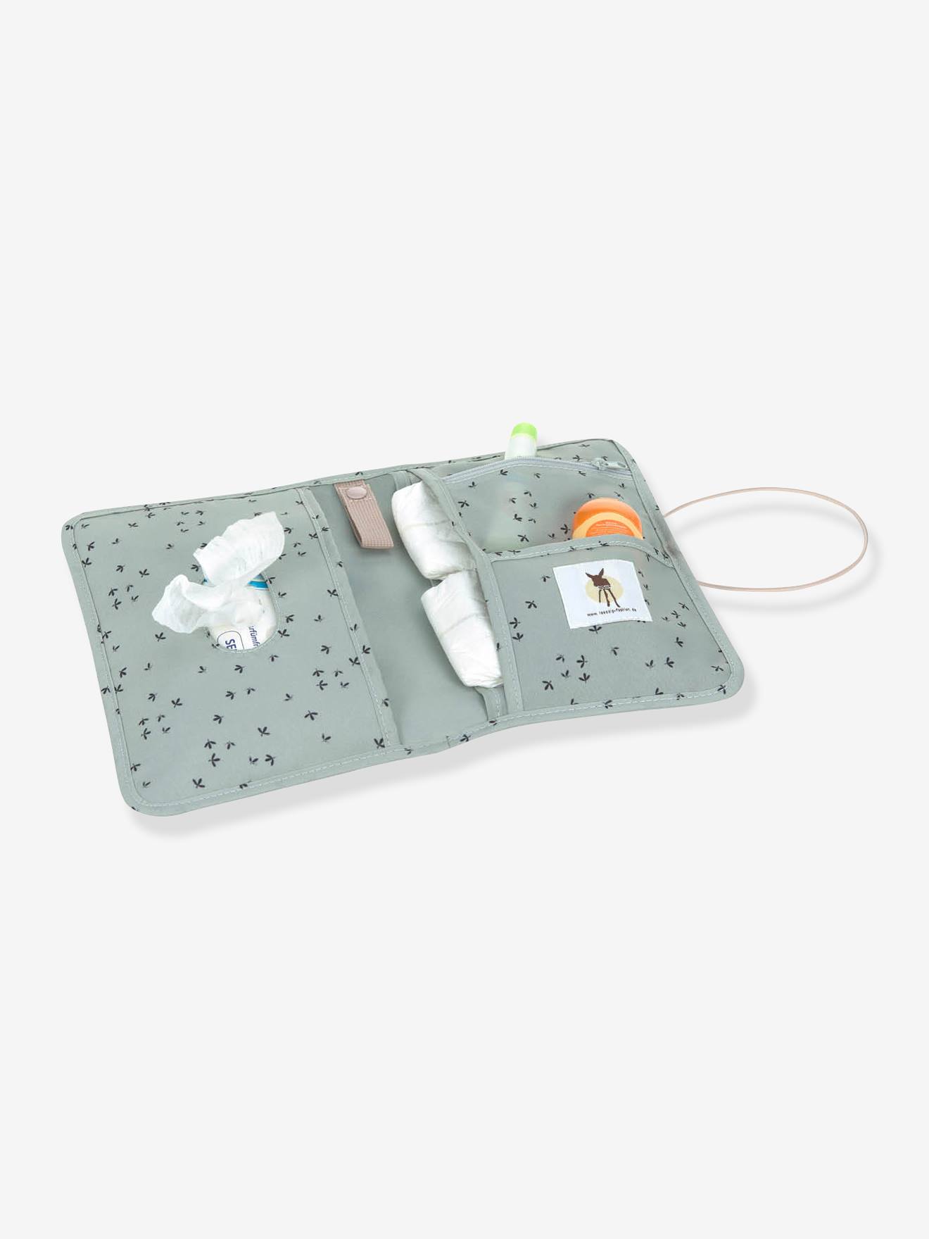 Lässig Windeltasche mit Wickelunterlage LÄSSIG - gestreift/rosa