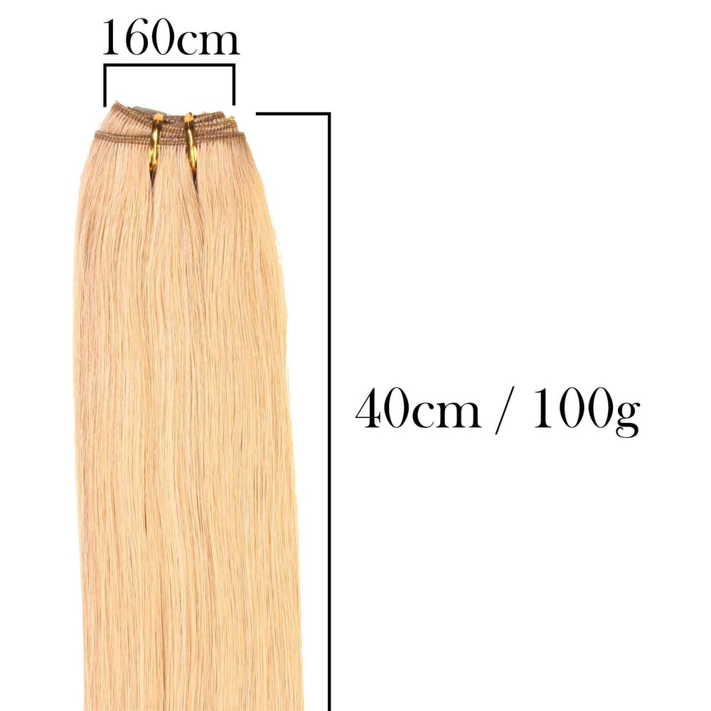 hair2heart Extensions Tissage cheveux naturels #8 Marron clair 100g extensions
