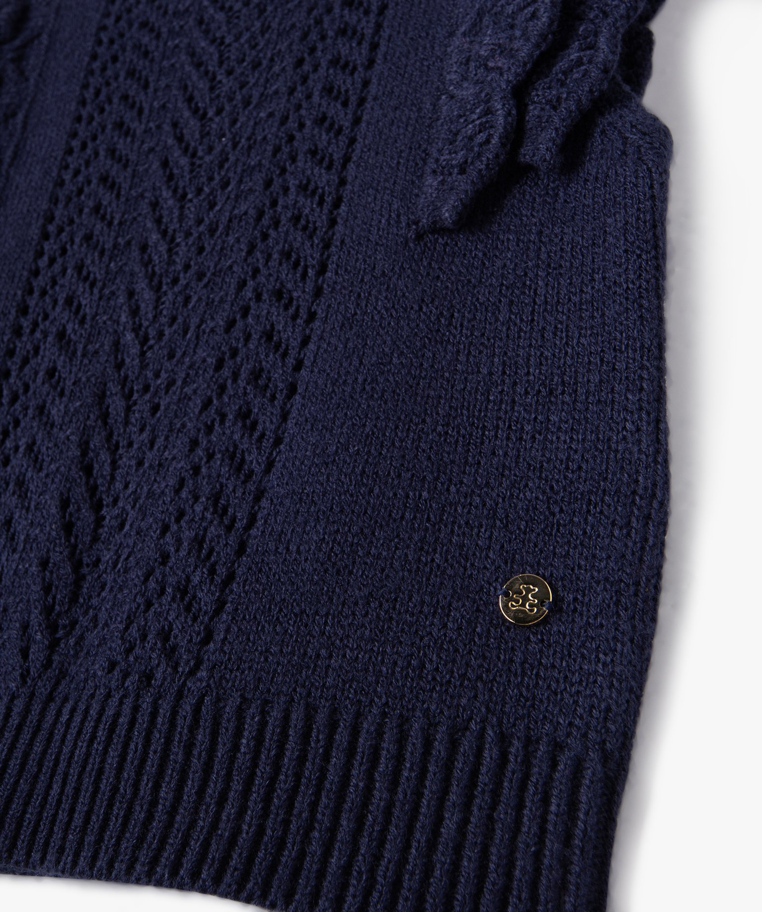 Pull sans manches en maille fantaisie fille - LuluCastagnette marine | GEMO